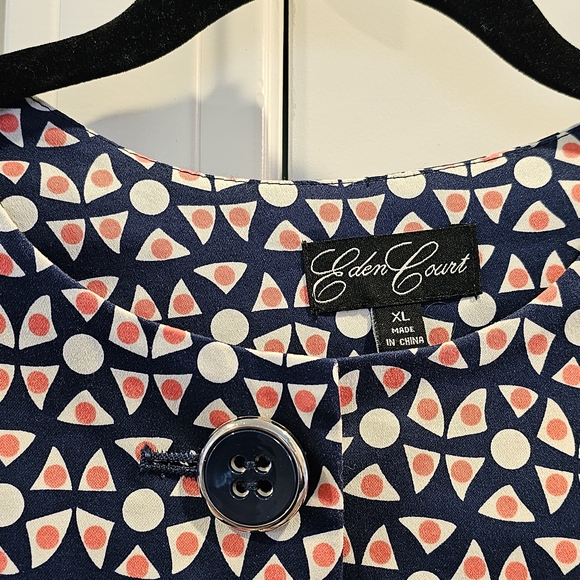 Chic Geometric Patterned Coat - Picture 4 of 6